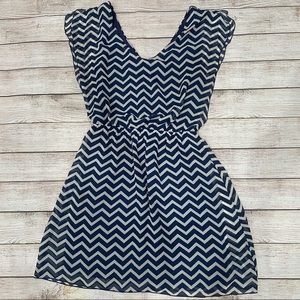 Cheveron Blue and White Dress